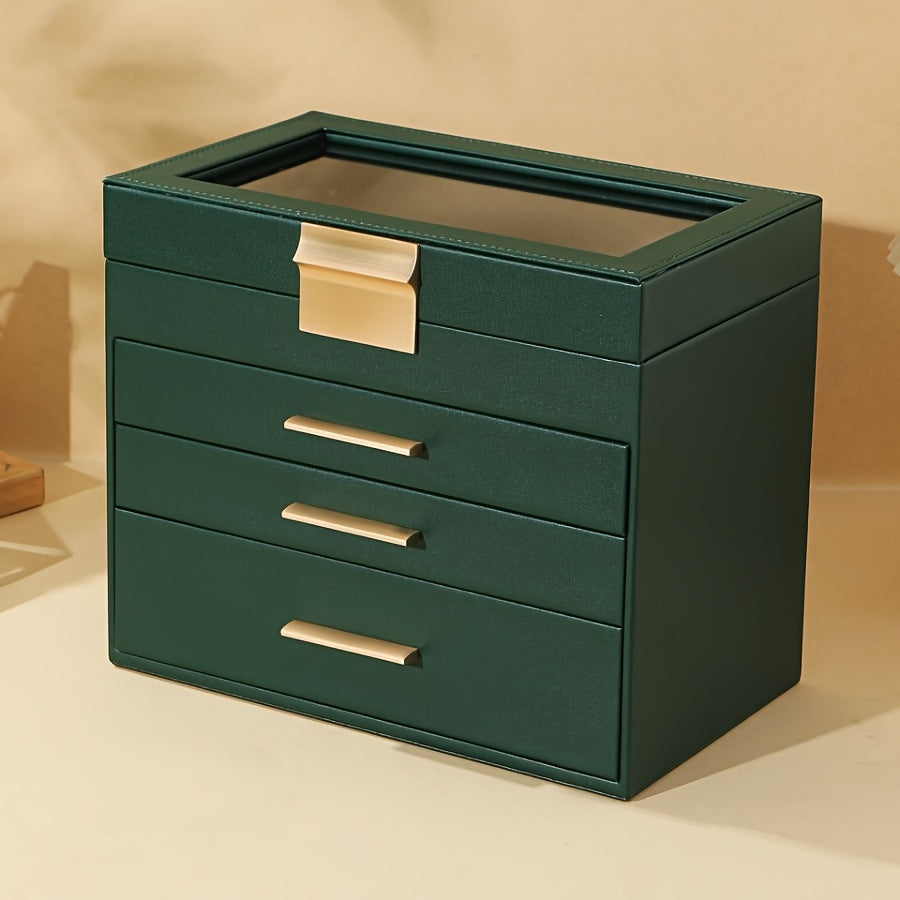 New White 7-Layer/4-Layer Jewelry Box - Essential Gift for Mother's Day, Valentine's Day, Wife's Birthday & Christmas: Desktop Jewelry Organizer, Jewelry Boxes