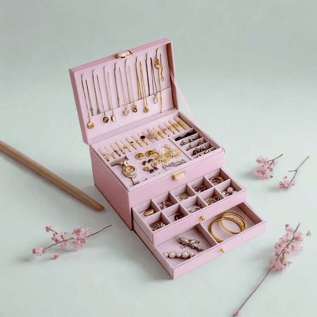 Luxury European Jewelry Box - Large Capacity Organizer with Soft Interior Lining, Elegant White Exterior - Wedding, Anniversary, Birthday Gift for Women - Jewelry Storage Case for Home or Travel - No Assembly Required, Sophisticated Design, Highquality