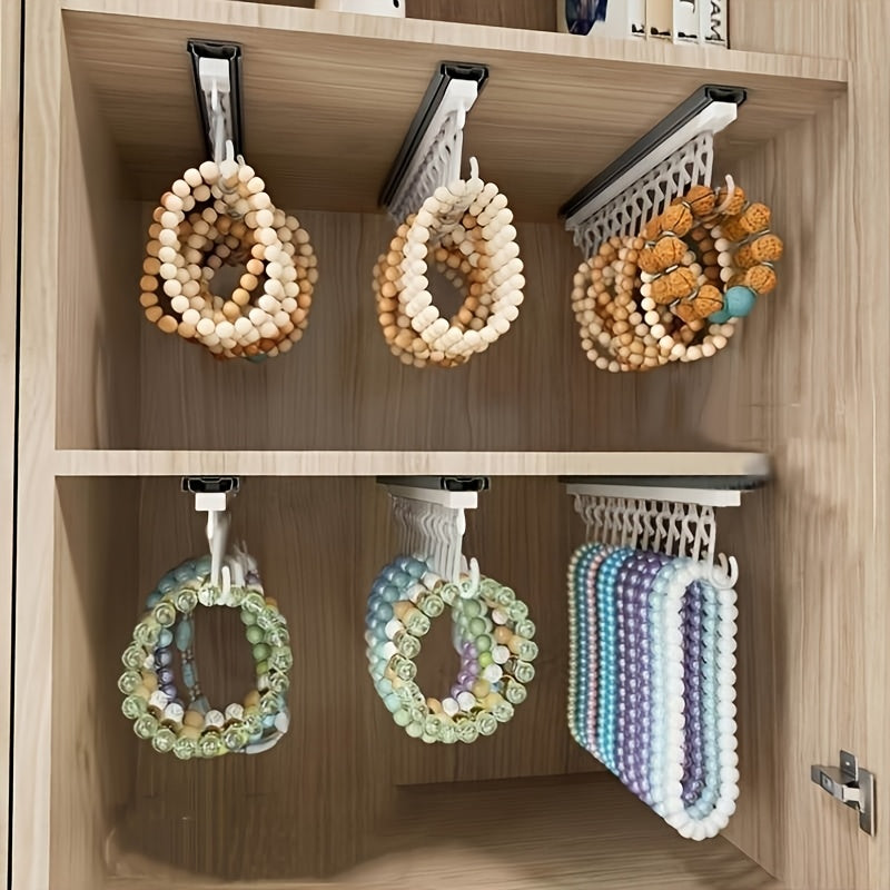 Portable Jewelry Storage Rack, Portable Pants Hanger, Portable Necklace, Bracelet, Earring Holder, Space-Saving Storage Solution, Made of Plastic