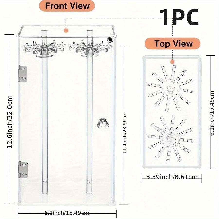 Large Capacity Acrylic Jewelry Organizer Box for Necklaces, Bracelets & Pendants - Transparent Plastic Display Case with Multiple Compartments, Elegant Home Decor Accessory, Home Accessory Organizer | Elegant Display | Visible Compartments, Jewelry