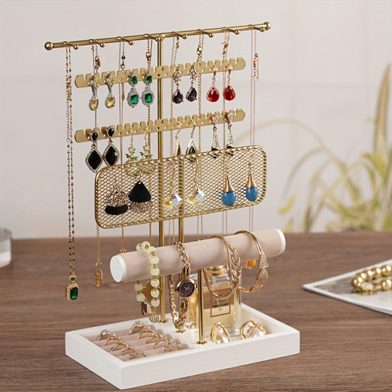 1pc of Metal Jewelry Rack, Earring and Ring Storage Box, Bracelet Hanger, Exquisite Jewelry Rack, Necklace and Jewelry Display Rack, Household Dressing Headband, Earring and Hair Accessory Storage Rack, Jewelry Towers