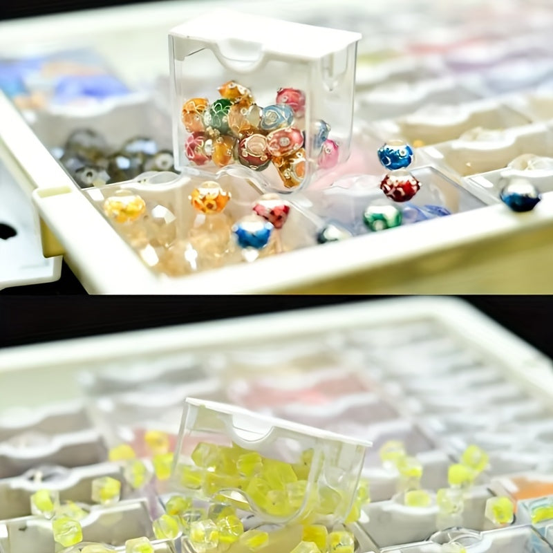 42/50/78 Grid Jewelry Storage Set - Detachable, Stackable, And Portable Plastic Storage Containers, Suitable for Nail Art, Painting, And Jewelry Crafting Organization.