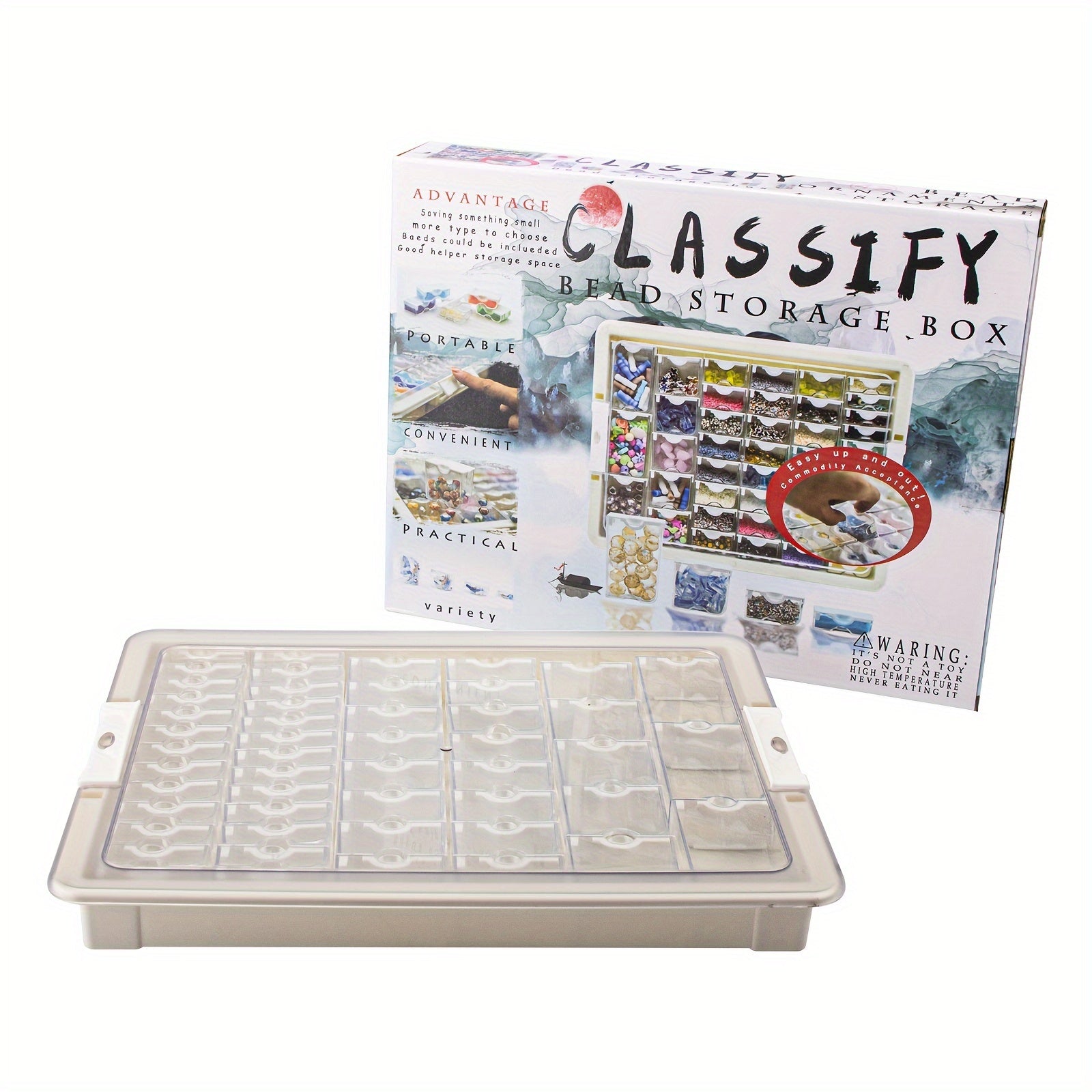 42/50/78 Grid Jewelry Storage Set - Detachable, Stackable, And Portable Plastic Storage Containers, Suitable for Nail Art, Painting, And Jewelry Crafting Organization.