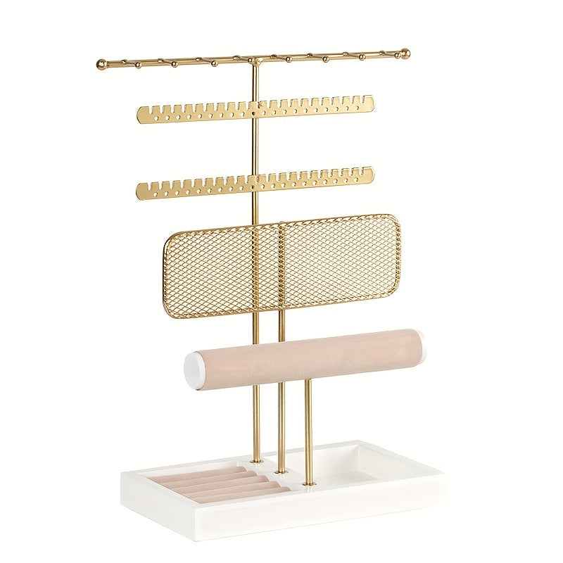 1pc of Metal Jewelry Rack, Earring and Ring Storage Box, Bracelet Hanger, Exquisite Jewelry Rack, Necklace and Jewelry Display Rack, Household Dressing Headband, Earring and Hair Accessory Storage Rack, Jewelry Towers