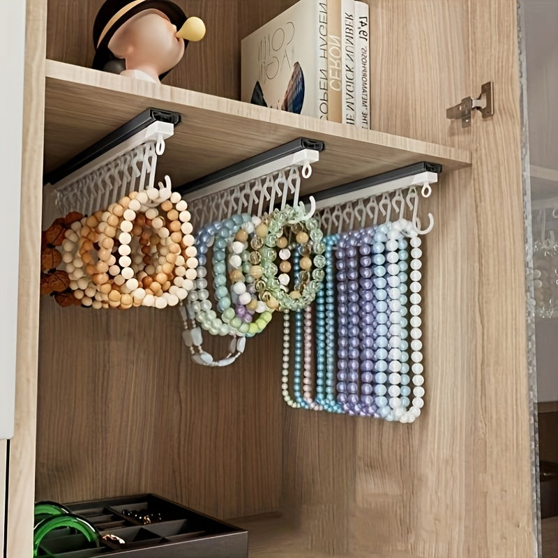 Portable Jewelry Storage Rack, Portable Pants Hanger, Portable Necklace, Bracelet, Earring Holder, Space-Saving Storage Solution, Made of Plastic
