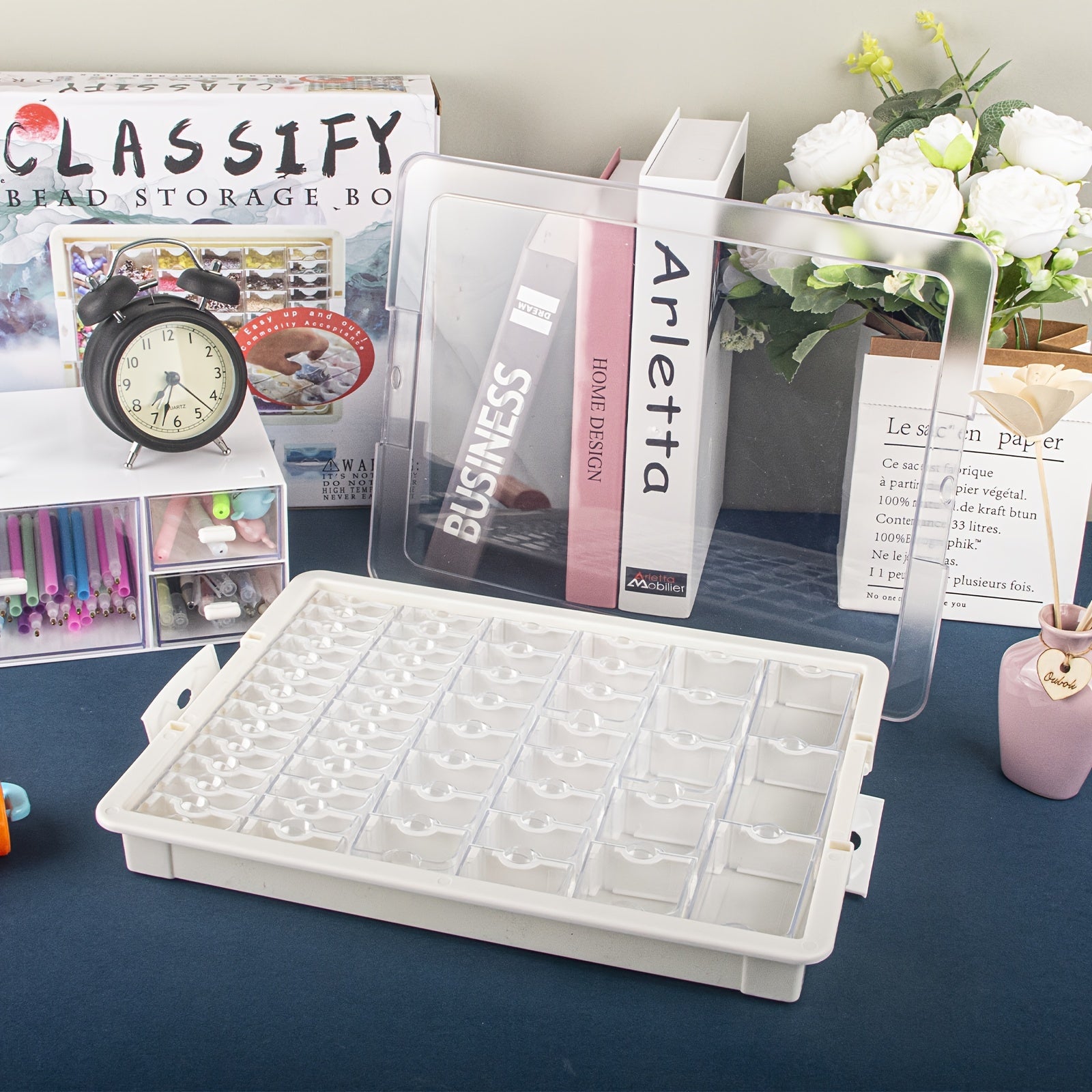 42/50/78 Grid Jewelry Storage Set - Detachable, Stackable, And Portable Plastic Storage Containers, Suitable for Nail Art, Painting, And Jewelry Crafting Organization.