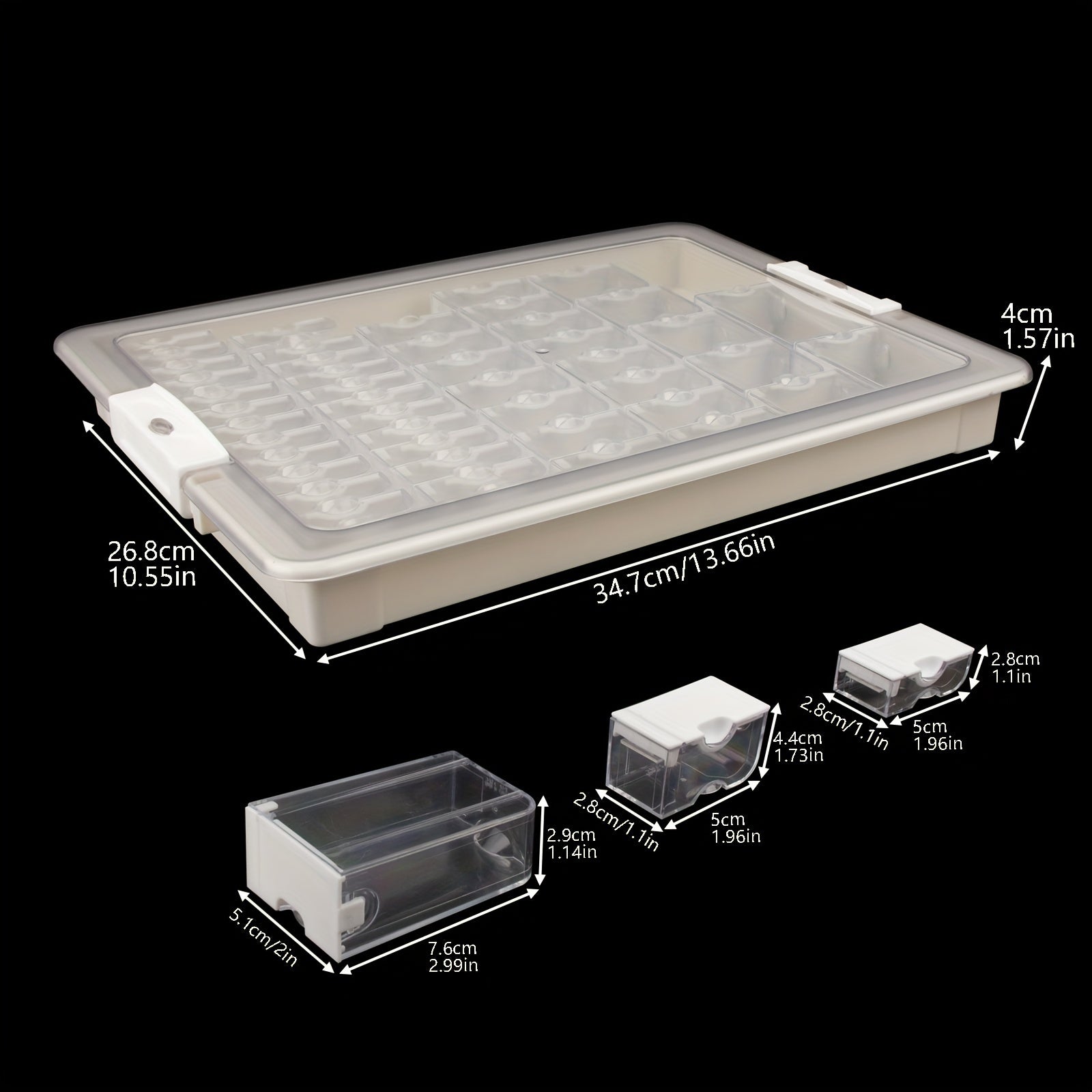 42/50/78 Grid Jewelry Storage Set - Detachable, Stackable, And Portable Plastic Storage Containers, Suitable for Nail Art, Painting, And Jewelry Crafting Organization.