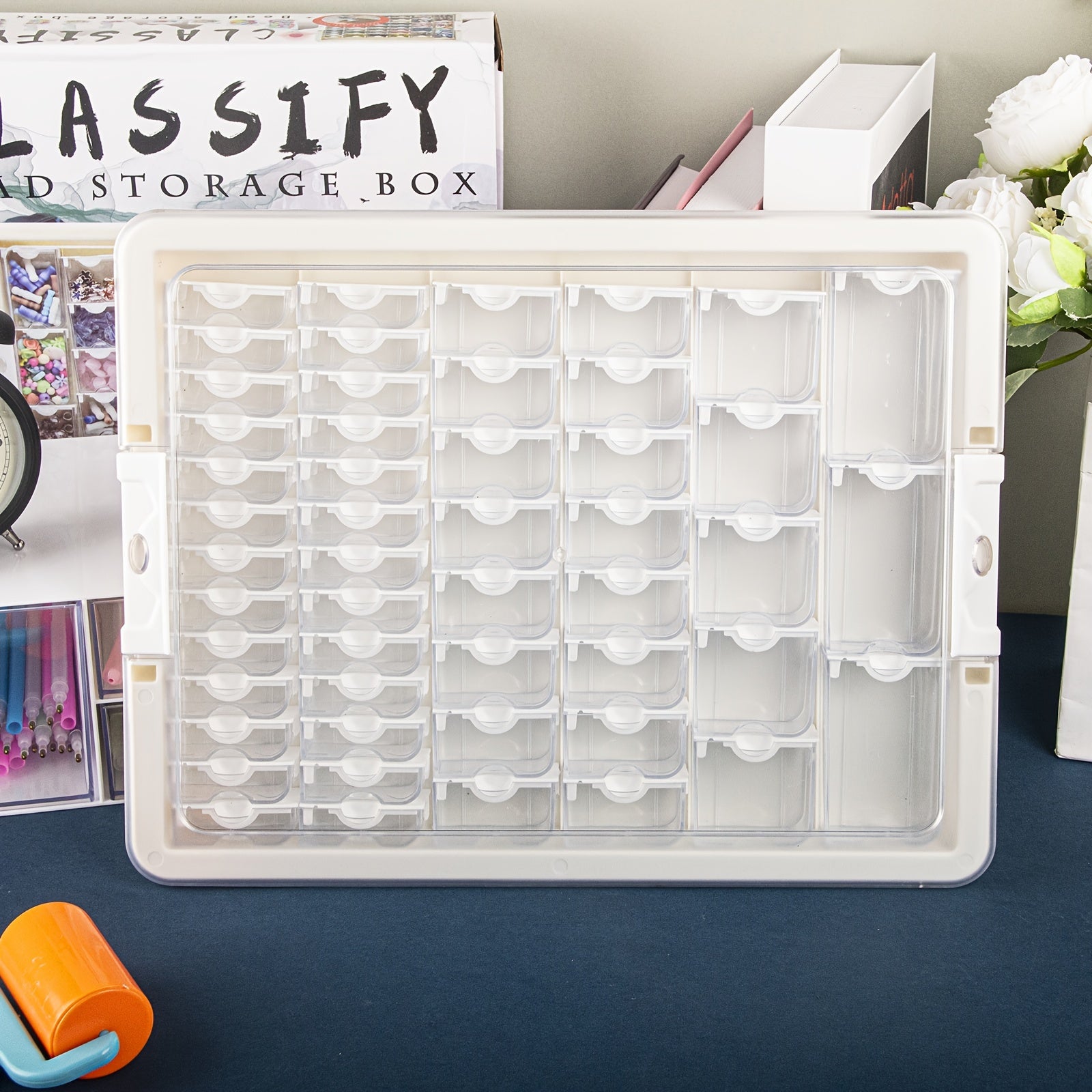 42/50/78 Grid Jewelry Storage Set - Detachable, Stackable, And Portable Plastic Storage Containers, Suitable for Nail Art, Painting, And Jewelry Crafting Organization.
